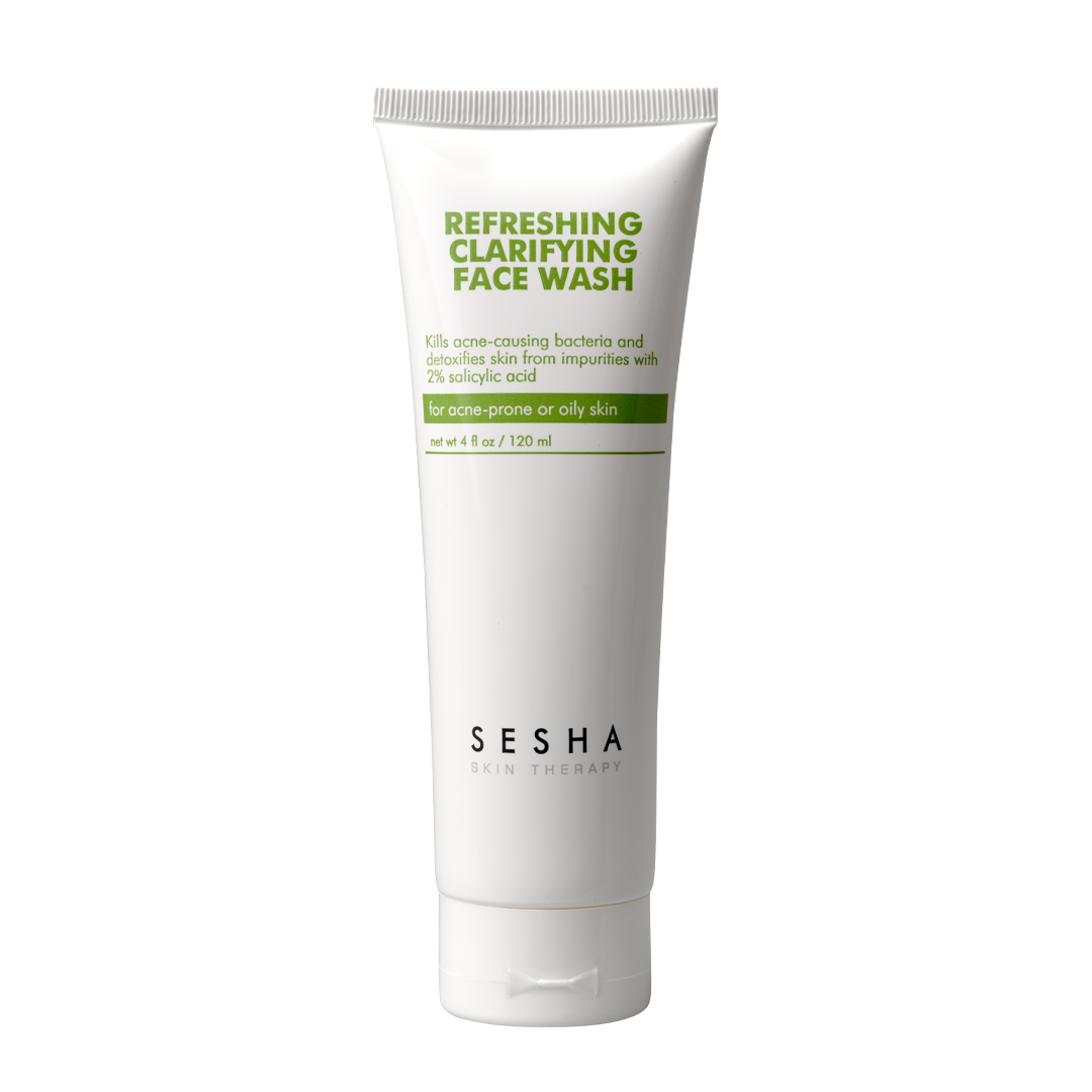 Oily skin - RENU Exfoliating Gel, Clarifying Face Wash, Gift: Refreshing Clarifying mist, Holo Bag