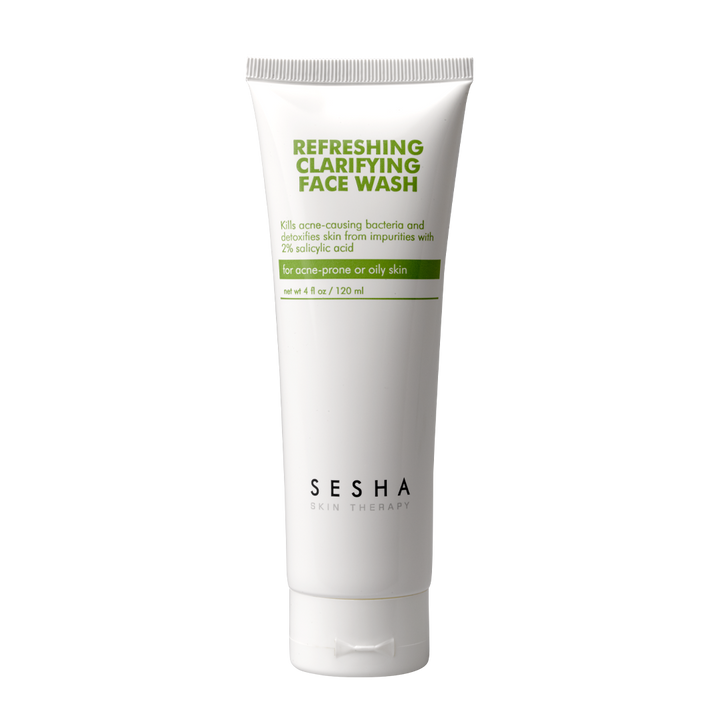 Oily skin - RENU Exfoliating Gel, Clarifying Face Wash, Gift: Refreshing Clarifying mist, Holo Bag