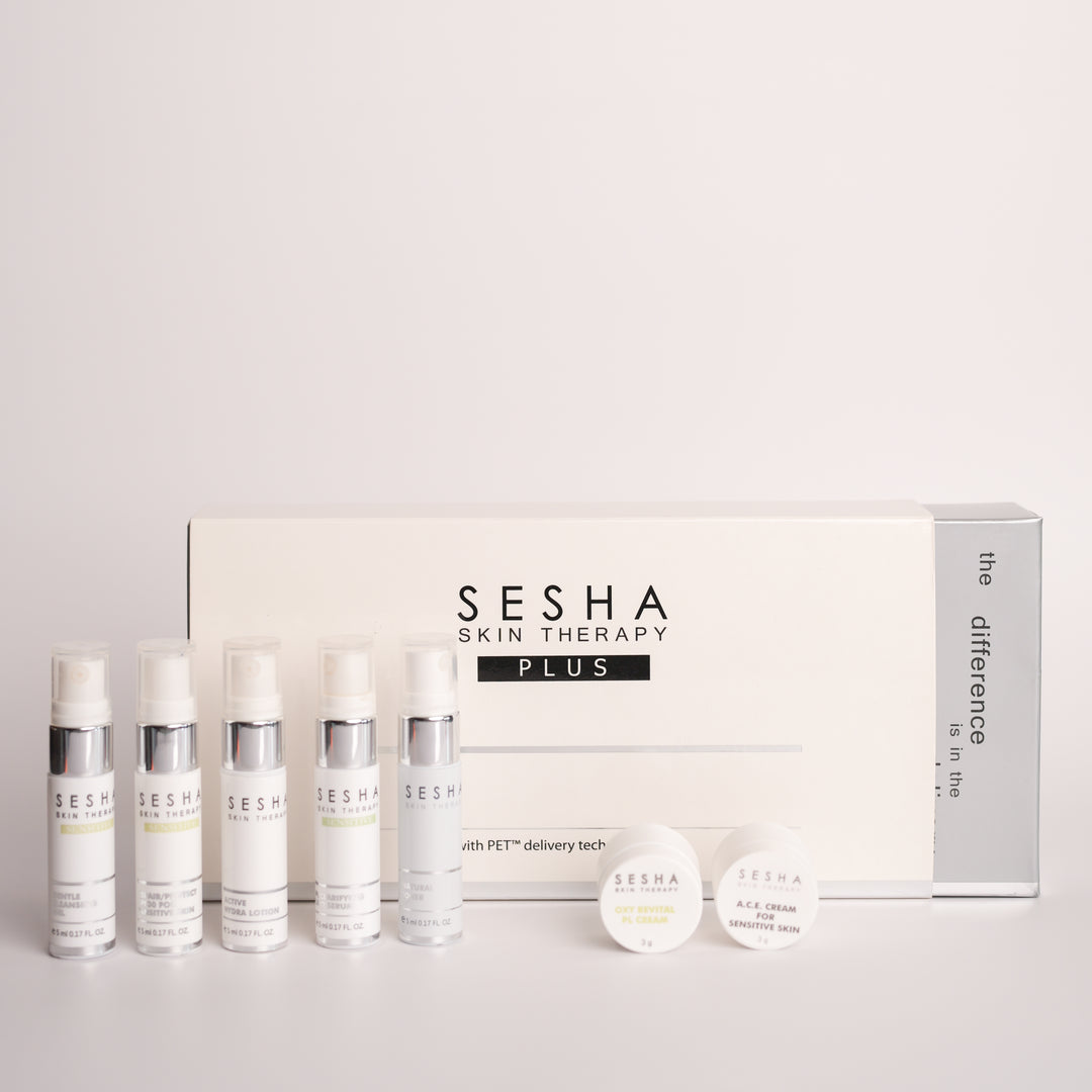 Best professional Plus Travel Trial Kit by Sesha, designed for science-based skincare on the go