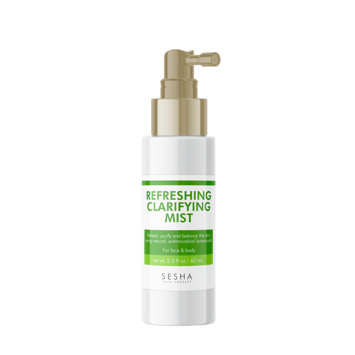 Oily skin - RENU Exfoliating Gel, Clarifying Face Wash, Gift: Refreshing Clarifying mist, Holo Bag