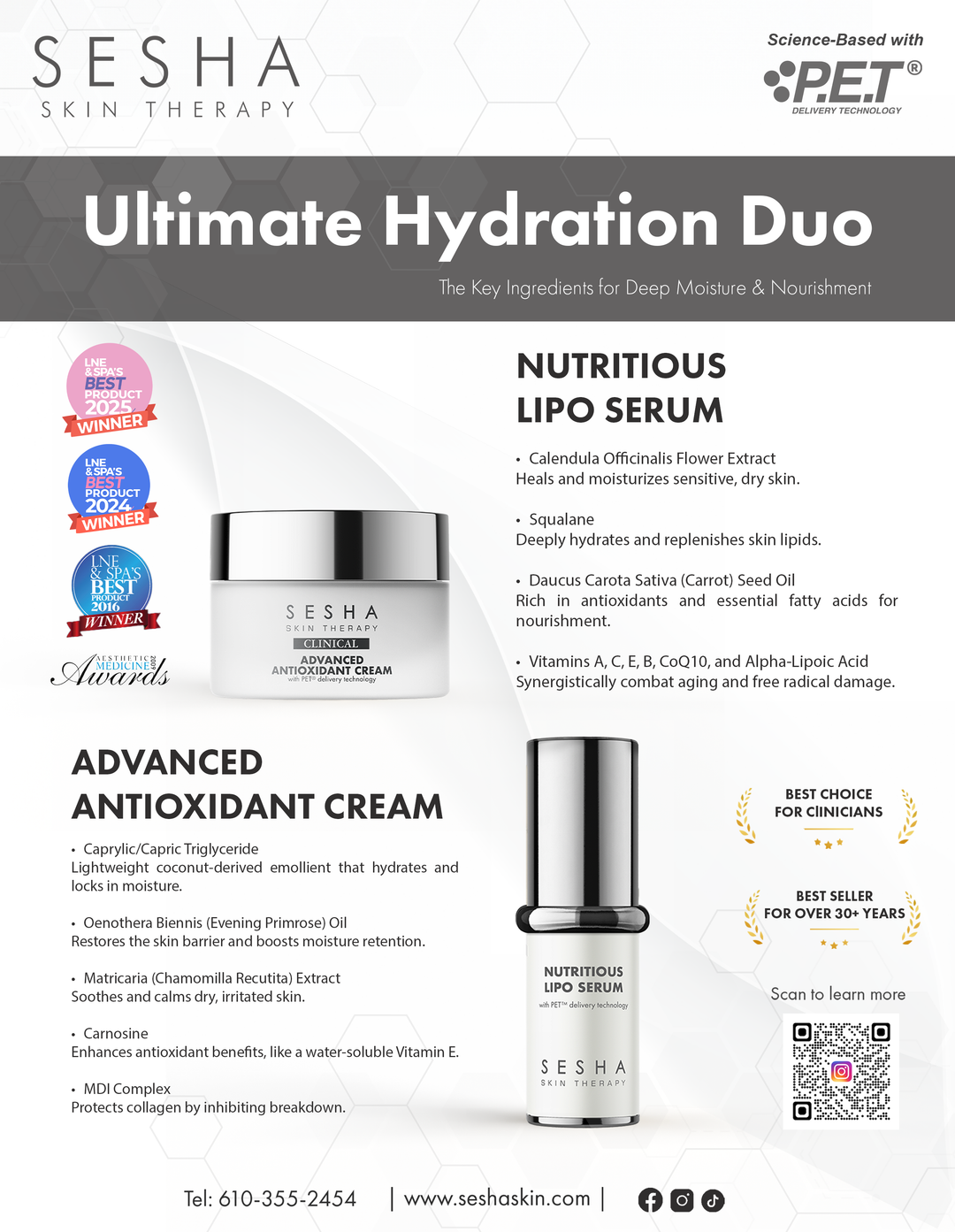 Bundle: Clinical Advanced Antioxidant Cream & Nutritious Lipo Serum